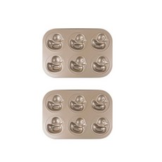 家用烘焙瑪德蓮鴨子造型模 6格, 2個