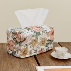 sosomoso 花卉面紙盒, 自然色