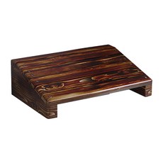 에나수 사무용 편안한 원목 발받침대 소, 다크 브라운