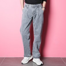 블루포스 남성용 에르딧 와이드핏 워싱 청바지