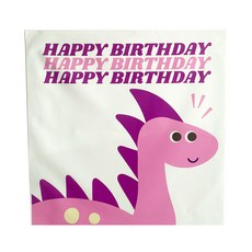 티나피크닉 생일축하 홈파티 공룡친구 현수막, 퍼플