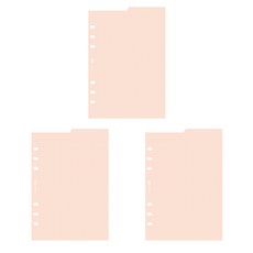 PLEPIC A5 6孔雙面索引墊 圓點蜜桃 3入, 30張, 3個, 30入