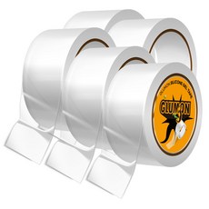 글루몬 자국없는 초강력 실리콘 클리어 겔 나노 양면 테이프 40mm x 2m, 5개