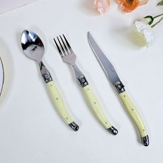 里昂Laguiole西式餐具3件組, 1套, 單品, 檸檬黃