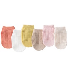 JOY MULTI 孩童素色針織襪 6件組