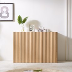 룸앤홈 모레이 템바보드 1200 높은 수납장 방문설치, 오크