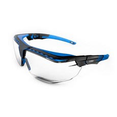 uvex 霍尼韋爾 Avatar OTG 安全眼鏡黑+藍 S3853, 1個