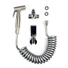 FILTER KLASS 浴室清潔噴槍 + 彈簧軟管 + T型閥 + 馬桶掛架套組, 1套