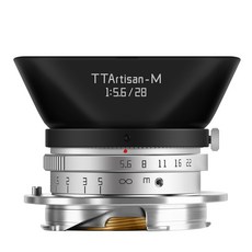 티티아티산 28mm F5.6 라이카 M 마운트 카메라 렌즈, 실버