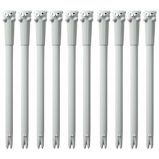 可愛小熊凝膠筆, 灰色, 10個