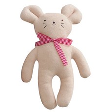 The Flow Company我也想擁有一個動物玩偶靠墊 老鼠, 鼠標米色