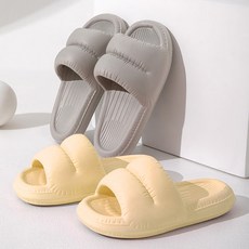 With US 柔軟EVA蓬鬆氣墊拖鞋 2雙組