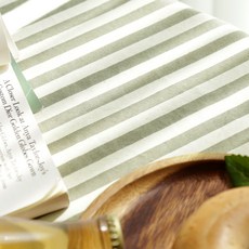 20支紗先染棉 Bomi 條紋布料, 1個, 橄欖綠 1497