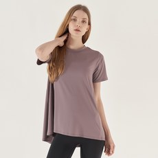 nokjok 女款荷葉邊寬鬆版瑜珈皮拉提斯短袖T恤