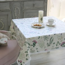 ANDCOTTON 香草田防水塗層桌布, 單一顏色, 長方形4人座(130 x 180 cm)