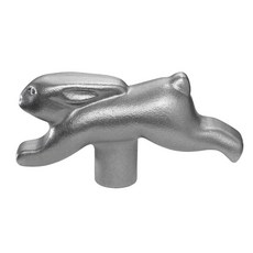 스타우브 주물 동물 뚜껑 손잡이 토끼, 실버, 1개