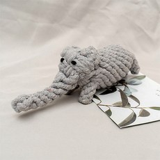 小狗棉繩咀嚼玩具 15*23cm, 大象, 1個