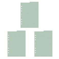 PLEPIC A5 6孔 雙面 索引墊板 點點 綠色 3入, 30張