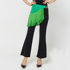 dancedome 商城 穗飾扣環裹裙 LDL4000, 綠色