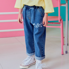 emotioncastle 女童 奇妙萌可 愛心萌可 哈倫版型 牛仔褲