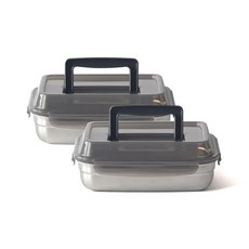 不銹鋼工廠不銹鋼泡菜罐頭1號, 2L, 2個