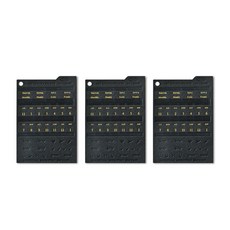 PLEPIC 斑點衝突皮革索引貼紙黑色, 3個