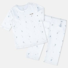 Organic Boom 嬰幼兒透氣青龍圖案夏季七分袖居家服上下套裝