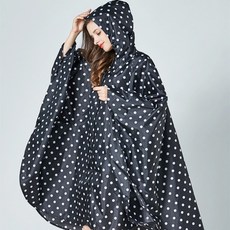 오엠티 여성용 낚시 골프 등산 경량 방수 레인코트 OFDJ-RCT5, 블랙도트, 1개