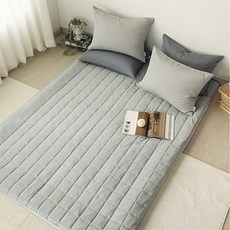 韓國 amante 菱形絎縫防蟎薄墊套, 城市灰