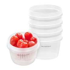 Dailygongam Damaba Baba菜籃 5個+瀝水籃 5個組, 1套