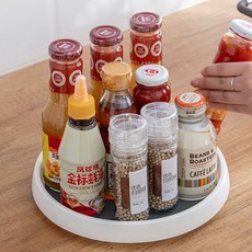 醬料罐魔術旋轉置物盤, 白色, 1個