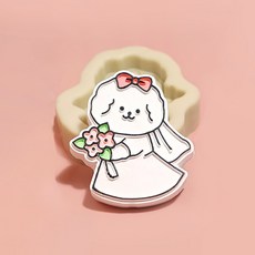 Angle-thing 比熊新娘 矽膠模具 2入, 混合色