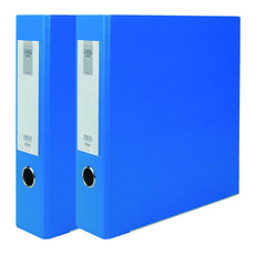 MiDAS HYUNPOONG D型環合成紙板文件夾 名牌型 3孔 A4 7cm, 藍色, 2個