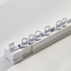 SHEZ HOME 2段式窗簾軌道, 白色的