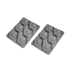 6格矽膠蜂窩造型模具, 單色, 2個