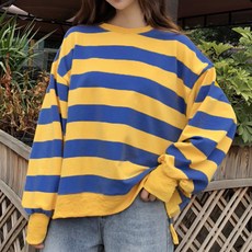 소니오 여성용 언발란스 컬러 맨투맨