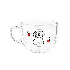 ROMANE 小動物圖案玻璃麥片杯, 1個, Gurumi