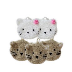 Sunwooland 可愛手工貓咪菜瓜布 5入組, 5個, 1套