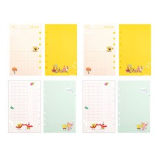 海綿寶寶 Archive 6孔活頁補充內頁 繪圖日記 2p + 詩稿日記 2p 套組, 16張, 1套