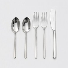 EASTMARK 餐具甜點五件組 (2茶匙 + 2蛋糕叉 + 1奶油刀), 5個, 茶匙, 蛋糕叉, 奶油刀