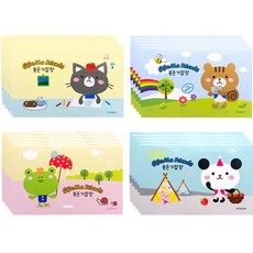 misoro 600 零用錢記帳本 4款 (共20入), 1組, 貓 + 松鼠 + 青蛙 + 熊
