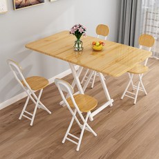 가구느낌 홈접이식테이블 1000, 네추럴화이트, 4인용