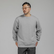 파이브엑스라지 남성용 빅사이즈 베이직 릴렉스 라운드 긴팔 맨투맨