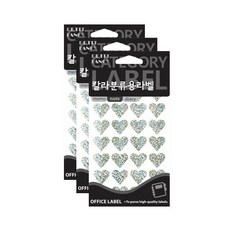 쁘띠팬시 칼라분류용 라벨스티커 HR342 7p, 3개