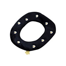 Ants Daisy Dream 一體式把手可拆卸馬桶坐墊, 黑色, 1個