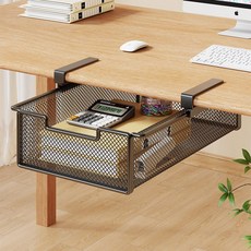 Yehome 滑動式下掛夾多功能整理盒, 黑色, 1個