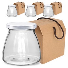 Mir Korea Vibe 玻璃瓶 白色鐵蓋 + 禮物盒, 4套, 800ml