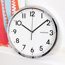 SweetHeart 靜音鍍鉻掛鐘 300, 混色