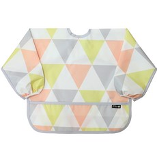 플리에 유아용 방수 긴팔 턱받이, 37연두삼각, 1개, 1매