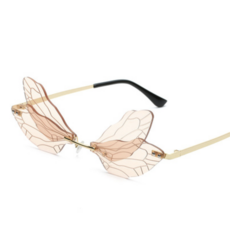 蝴蝶太陽眼鏡派對眼鏡, 棕色的, 1個